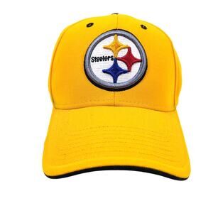 Pittsburgh Steelers NFL Team Apparel Hat - Yellow Adjustable Football Cap - GOOD